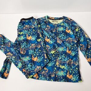 Terramar 2-Piece Free Ride Base Layer Set Blue Climasense Thermal Kids Size S